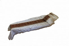 КТ-0341-Комплект ритуальный из термостежки с церконой парчей цвет Бордо