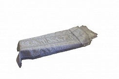 КТ-0311-Комплект ритуальный из термостежки со вставкой из атласа с накатом Серебряный крест