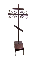 Крест металлический с тумбой